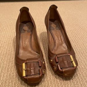 Chloè brown leather heels